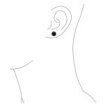 Set of 2 Round Blue Clear CZ Stud Earrings Sterling Silver 5MM Screw Back - Image 35