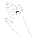 Geometric Micro Rectangle Black CZ Statement Ring Sterling Silver Signet - Image 8