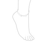Forever Love Double Strand Two Love Hearts Anklet Ankle Bracelet .925 Sterling Silver Adjustable - Image 4