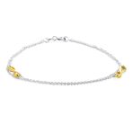 Double Chain Infinity Love Knot Anklet Ankle Bracelet Silver - Image 3