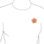 Set of Three Romantic Fashion Statement Floral Blooming 3D Carved Large Rose Flower Brooch Pin - Image 10
