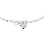 Romantic Love Knot Heart Layered Anklet Bracelet Double Chain Silver 9 Inch - Image 3