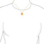 Romantic Necklace Created White Opal Heart Pendant Necklace Rose Gold Plated .925 Sterling Silver - Image 13