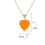 Romantic Necklace Created White Opal Heart Pendant Necklace Rose Gold Plated .925 Sterling Silver - Image 12