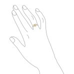 Romantic Two Tone Intertwined Bands CZ Accent Heart Promise Ring Sterling Silver - Image 3