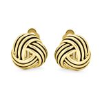 Set of 2 Twist Knot Clip-On Earrings Oxidized Silver Gold - Image 2