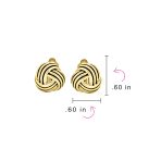 Set of 2 Twist Knot Clip-On Earrings Oxidized Silver Gold - Image 4