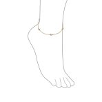 Delicate Cubic Zirconia CZ By The Inch Anklet Ankle Bracelet Sterling Silver - Image 6