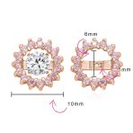 Removable CZ Cubic Zirconia Halo Earring Jackets for Studs .925 Sterling Silver - Image 28