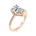 Classic Pear Shape Solitaire Cubic Zirconia CZ Engagement Ring Sterling Silver - Image 5