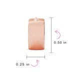 Simple Basic Wide Huggie Hoop Earrings Rose Gold Plated Sterling Silver - Image 11