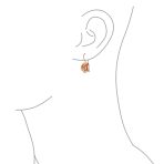 Rose Flower Drop Earrings French Wire Black Oxidized Sterling Silver - Image 6