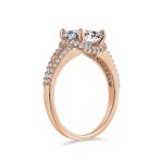 3CT CZ Solitaire Square Cushion Cut Engagement Ring Split Shank Band .925 Sterling Silver - Image 4