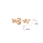 Garden Crawler Reptile Snake Stud Earrings Yellow Gold Plated Silver - Image 14