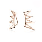 Boho Minimalist Geometric Ear Cuff Cartilage Spike Earrings Sterling Silver - Image 3
