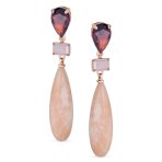 Linear Multi Color Chandelier Elongated Long Teardrop Dangling Earrings - Image 6