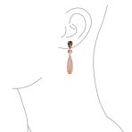 Linear Multi Color Chandelier Elongated Long Teardrop Dangling Earrings - Image 10