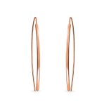 Delicate Minimalist Modern Long Thin Linear Threader Earrings Sterling Silver - Image 6