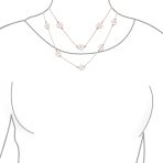 Fashion Enamel Flower Strand Necklace 14K Gold Plated 36 Inch Crystal Accents - Image 14
