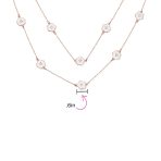 Fashion Enamel Flower Strand Necklace 14K Gold Plated 36 Inch Crystal Accents - Image 19