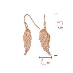 Heavenly Angel Wing Dangle Chandelier Earrings with CZ Pave in Sterling Silver - Image 8