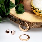 Personalized Apple of My Eye Stud Earrings in Rose Gold Sterling Silver - Image 10