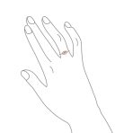 Minimalist CZ Halo Evil Eye 1MM Band Midi Ring Gold Plated Sterling Silver - Image 7