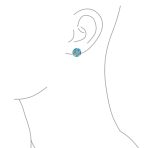 Nautical Starfish Stud Earrings with Blue Opal Inlay in Sterling Silver - Image 3