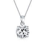 4CTW Round Yellow CZ Solitaire Stud Earrings & Pendant Necklace Set .925 Sterling Silver - Image 30