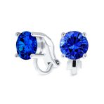 Traditional 2CT Round CZ Solitaire Clip-On Earrings - Gold Silver Non-Pierced 8MM - Image 4