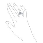 Art Deco Style CZ 3CT Cubic Zirconia Solitaire Engagement Ring Set & Band .925 Sterling Silver - Image 3