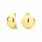 Half Round Ball Clip-On Earrings 14K Gold Plated Silver - Image 2