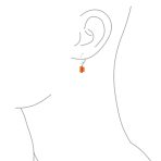 Round Solitaire Created Opal Lever back Drop Dangle Earrings Sterling Silver 8MM - Image 18