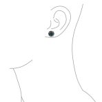 Set of 2 Round & Square Mystic Rainbow CZ Stud Earrings Silver Screw Back 10MM - Image 8
