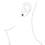 Set of 2 Round & Square Mystic Rainbow CZ Stud Earrings Silver Screw Back 10MM - Image 11