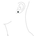 Set of 2 Round & Square Mystic Rainbow CZ Stud Earrings Silver Screw Back 10MM - Image 12