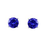 Round Brilliant Cut CZ Stud Earrings Screw Back Rose Gold Sterling Silver 5-9 MM - Image 11