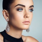Art Deco Style Cubic Zirconia Leaf Shape Teardrop Statement CZ Chandelier Clip On Earrings - Image 12