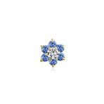 Tiny Flower Screwback CZ Stud Helix Lobe Cartilage 1 Piece Earring 14K Real Gold 4MM - Image 5