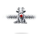Caribou Elk Christmas Charm Bead Sterling Silver for European Bracelets - Image 2