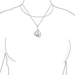 Nautical Sailboat Pendant Necklace for Sea Lovers Silver - Image 4