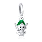 Christmas Charm Bead Santa Helper Elf Enamel Silver for European Bracelet