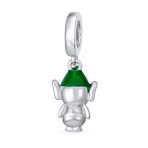 Christmas Charm Bead Santa Helper Elf Enamel Silver for European Bracelet - Image 2