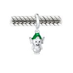 Christmas Charm Bead Santa Helper Elf Enamel Silver for European Bracelet - Image 3