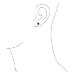 1-2 CT Round CZ Stud Earrings in Pink Red Blue Brown Green Gold Plated Silver - Image 10
