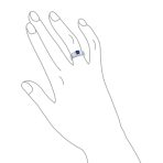 1CTW Blue Sapphire CZ Solitaire Ring for Men – .925 Sterling Silver Statement Band - Image 3