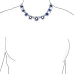 Vintage Estate Style Oval Crown Halo Green Emerald Cubic Zirconia CZ Statement Necklace - Image 10