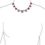 Vintage Estate Style Oval Crown Halo Green Emerald Cubic Zirconia CZ Statement Necklace - Image 9