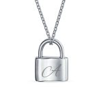 Functional Lock Pendant Charm Lovers Padlock Necklace Gold Plated Silver 16 Inch - Image 3