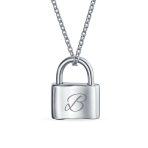 Functional Lock Pendant Charm Lovers Padlock Necklace Gold Plated Silver 16 Inch - Image 4